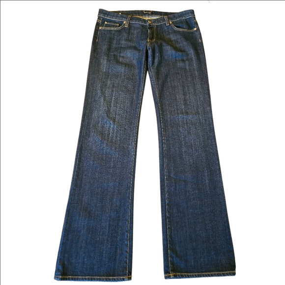 Kersh Blue Low-Rise Dark Wash Bootcut Jeans Size 31/34Long - Picture 1 of 11